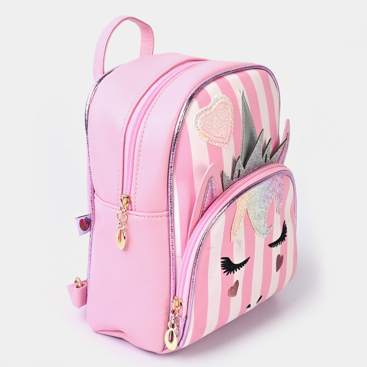 Fancy Backpack Cute Face Design Pink