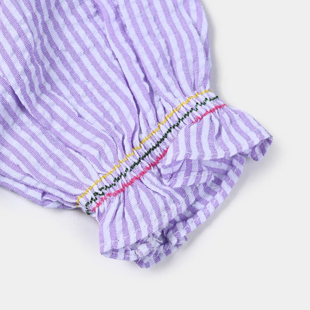 Infant Girls PC Jersey EMB Top Fruit Basket-Lavender