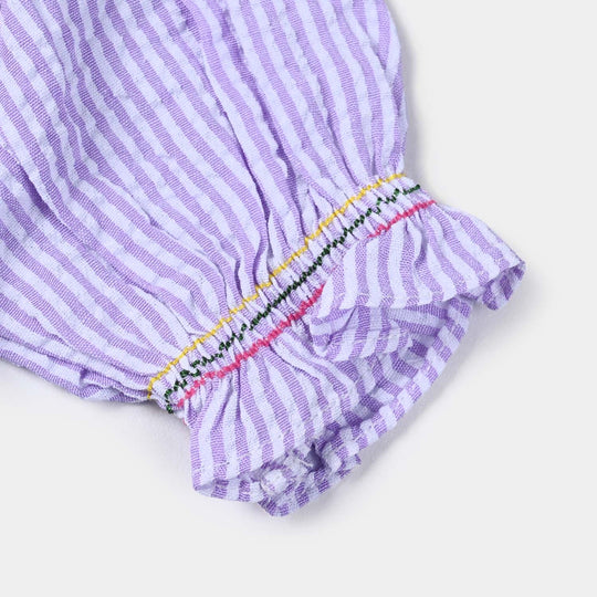 Infant Girls PC Jersey EMB Top Fruit Basket-Lavender