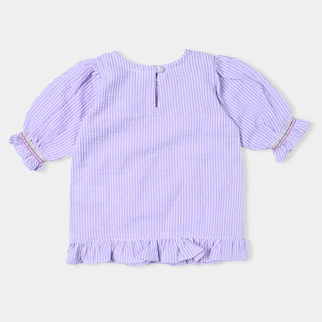 Infant Girls PC Jersey EMB Top Fruit Basket-Lavender