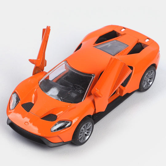 Die-Cast Model Pullback Car With Light Sound | ORANGE