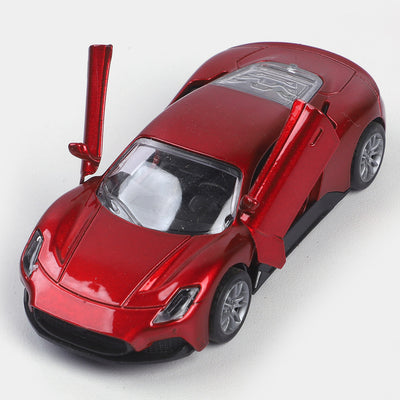 Die-Cast Model Pullback Car With Light Sound | Red