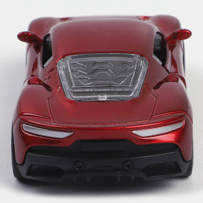 Die-Cast Model Pullback Car With Light Sound | Red