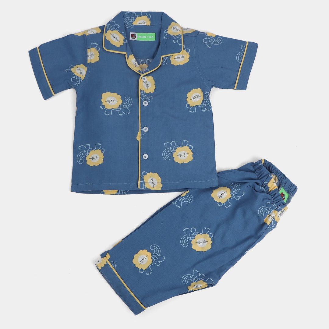 Infant Boys Woven Nightwear Little Lion -Blue