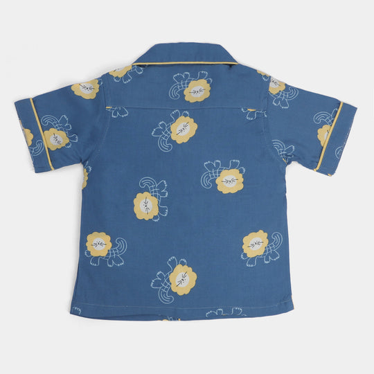 Infant Boys Woven Nightwear Little Lion -Blue