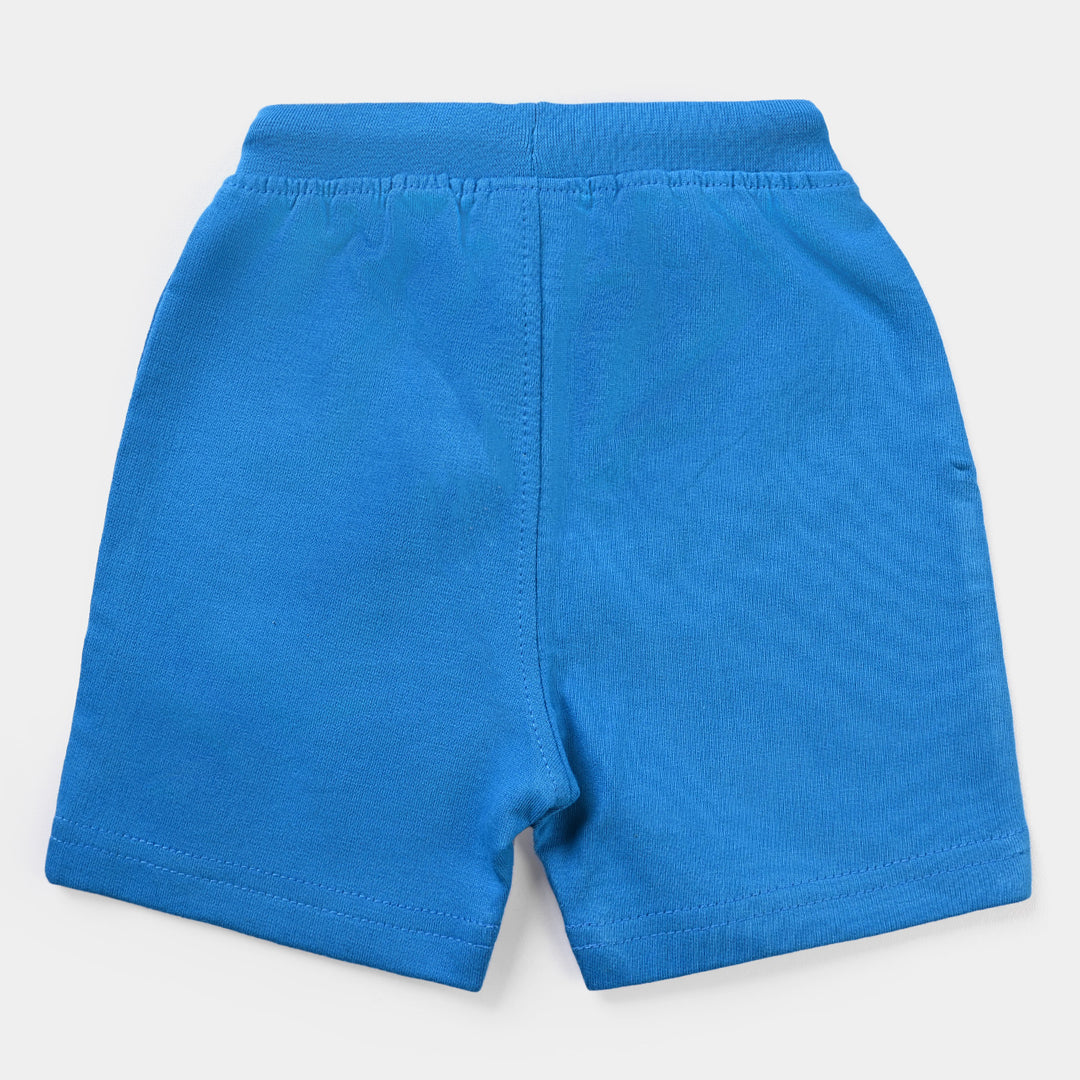 Infant Boys Cotton Terry Knitted Short-Blue