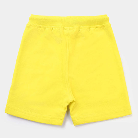 Infant Boys Cotton Terry Knitted Short STAR-B.Yellow