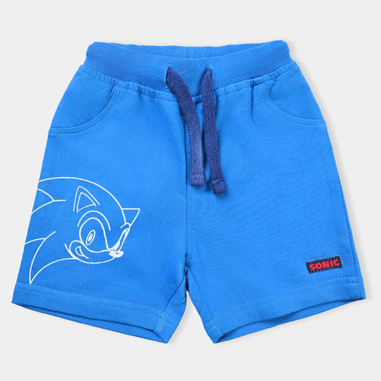 Infant Boys Cotton Terry Knitted Short Character-Blue