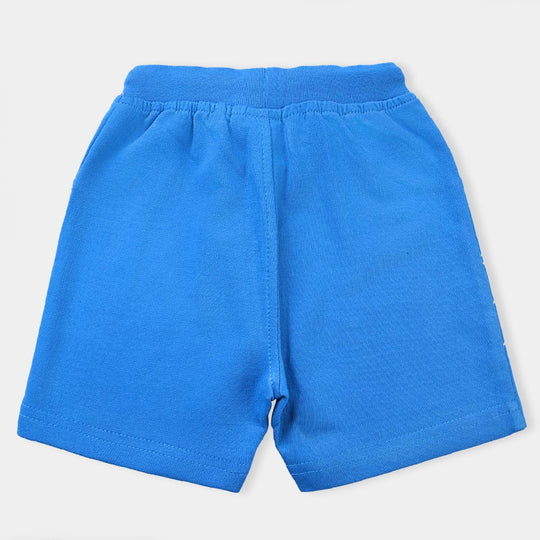 Infant Boys Cotton Terry Knitted Short Character-Blue