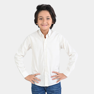 Boys Oxford Formal Shirt -White