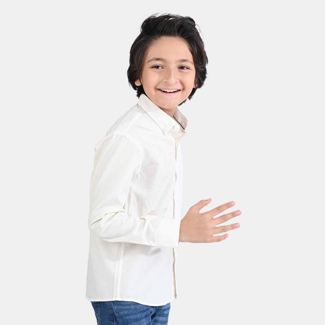 Boys Oxford Formal Shirt -White