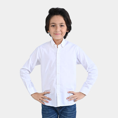 Boys Oxford Formal Shirt -White