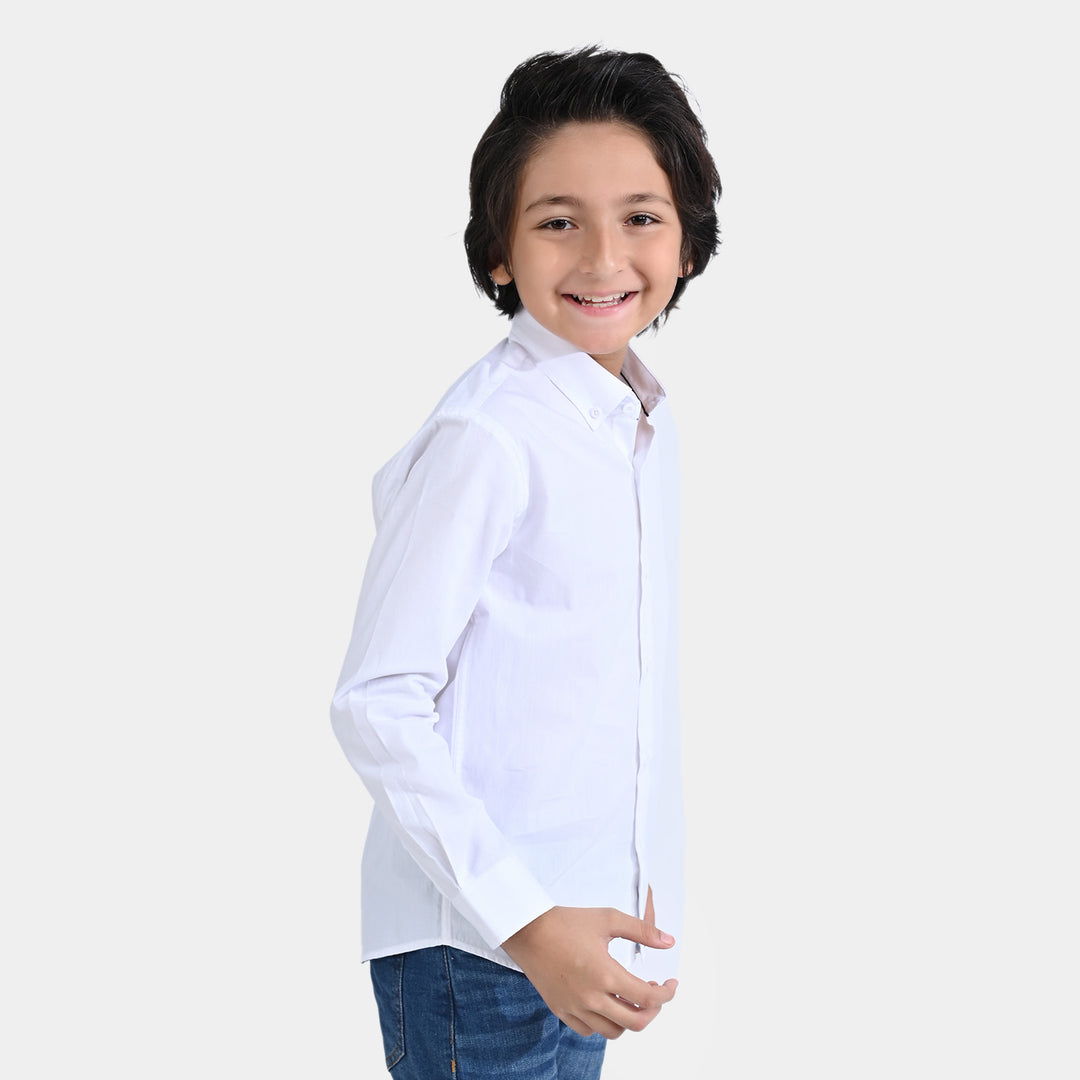 Boys Oxford Formal Shirt -White