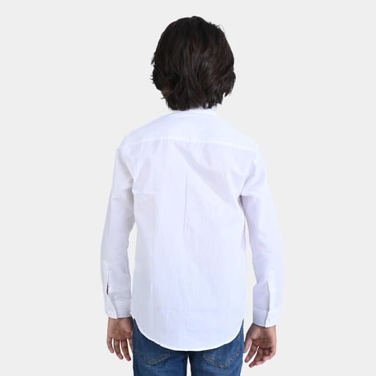 Boys Oxford Formal Shirt -White