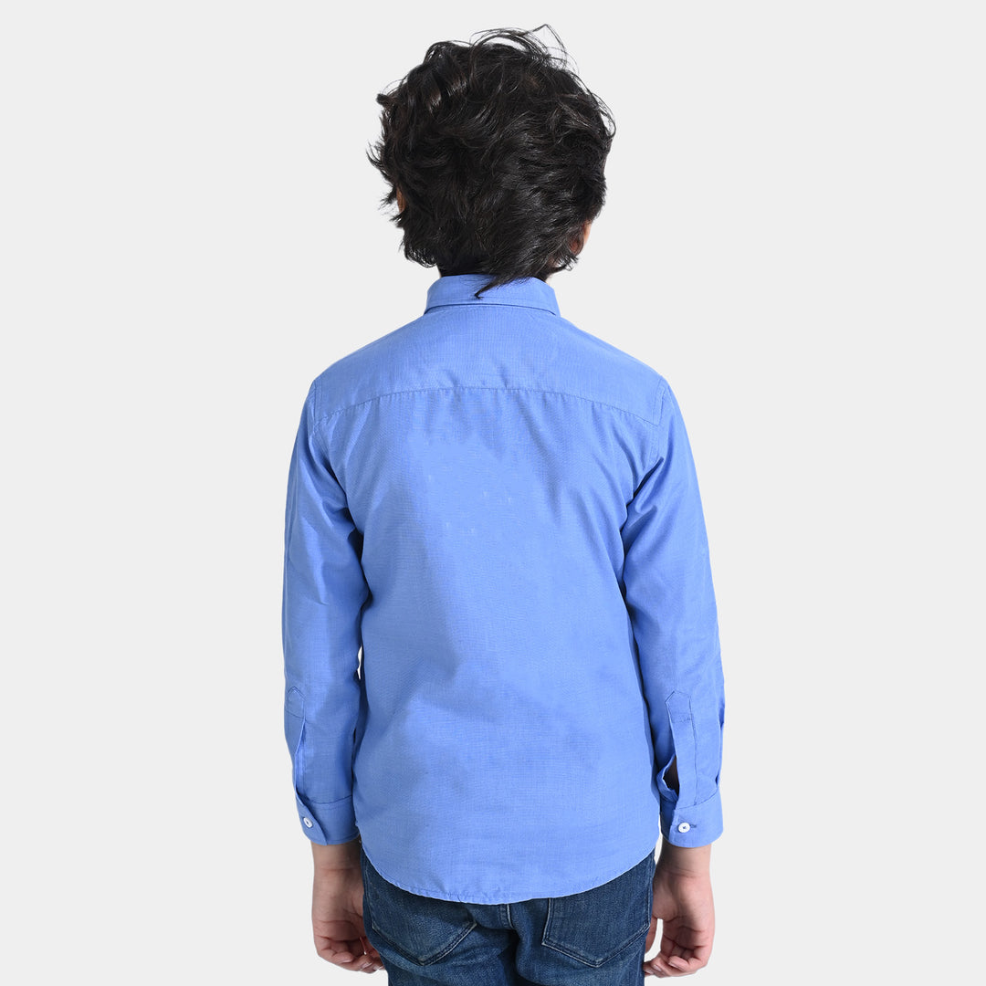 Boys Oxford Formal Shirt-D/Blue