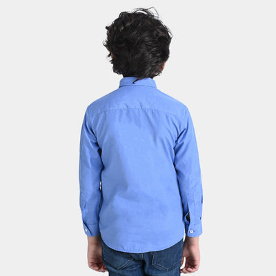 Boys Oxford Formal Shirt-D/Blue