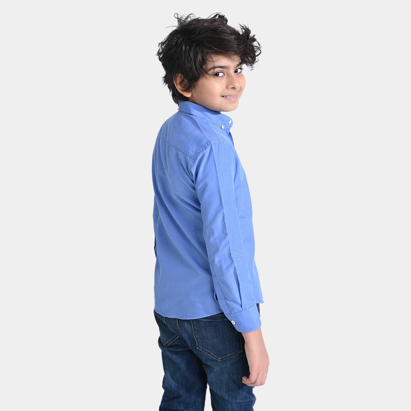Boys Oxford Formal Shirt-D/Blue