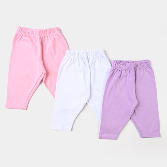 Pack OF 3 Infant Girls Cotton Interlock Pyjamas-Mix