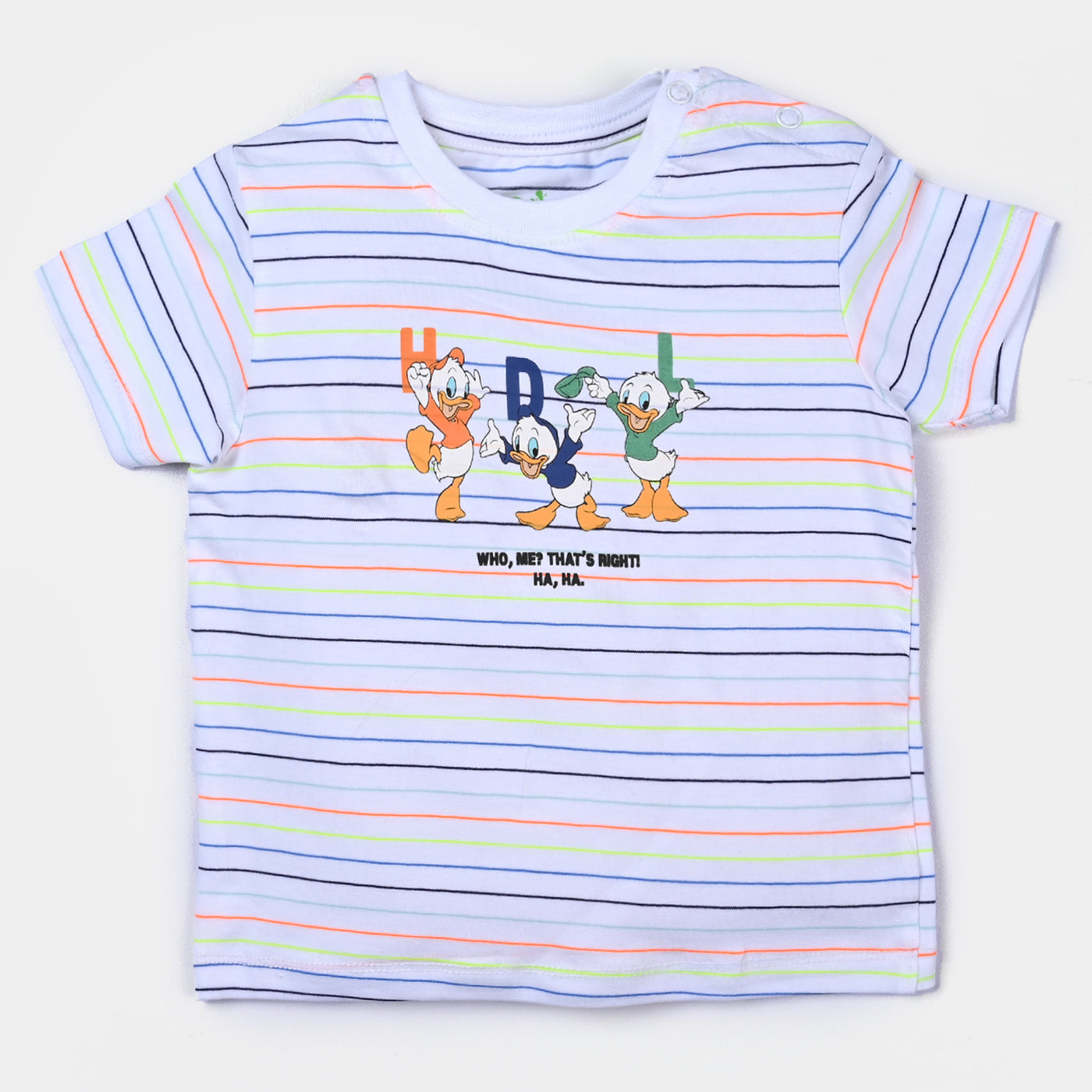 Infant Boys PC Jersey Round Neck T-Shirt-White