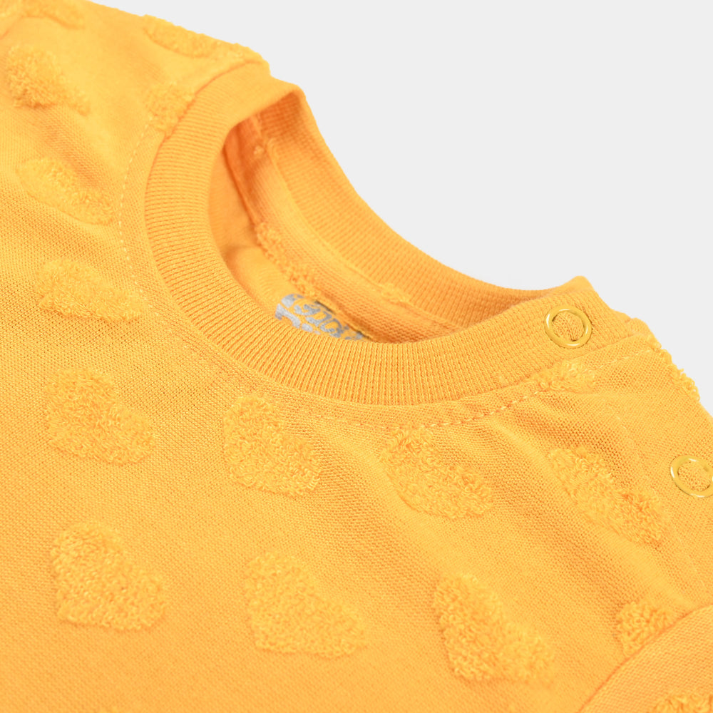 Infant Girls Jacquard T-Shirt Hearts | Citrus