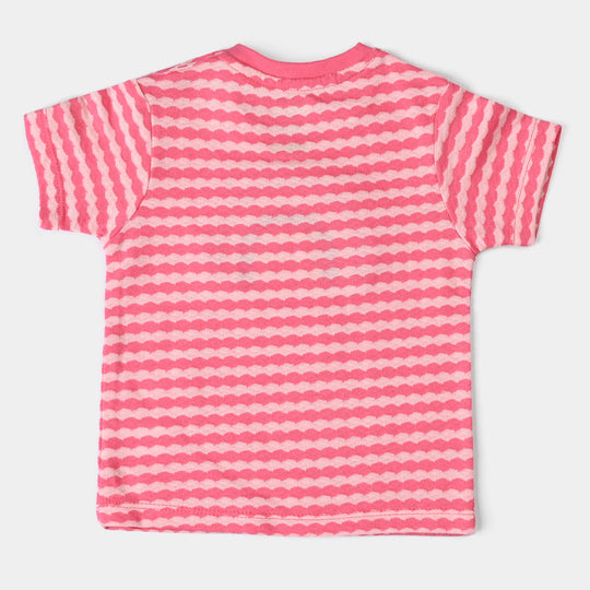 Infant Girls  Jacquard T-Shirt Rainbow-Pink