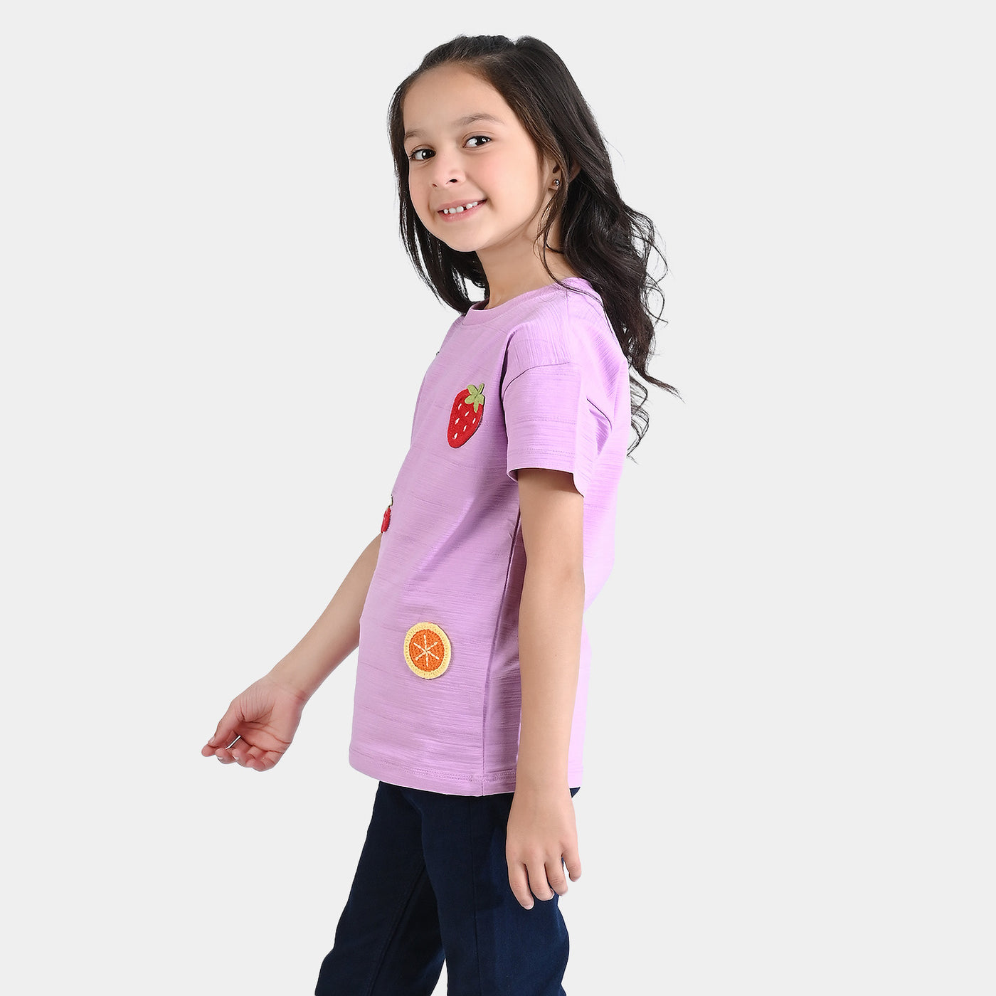 Girls Jacquard T-Shirt H/S Fruits - Tullip
