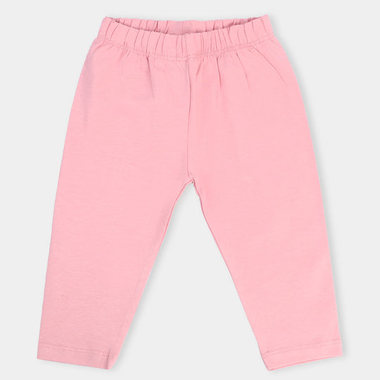 Infant Girls Lycra Jersey Basic Tights- Pink