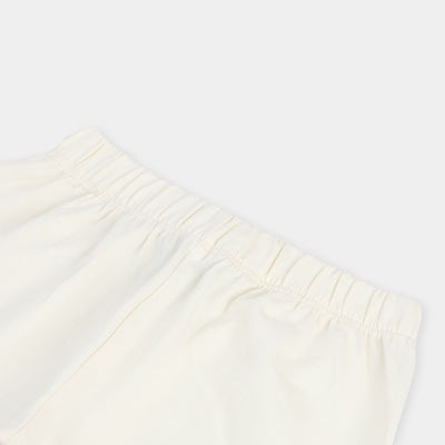 Infant Girls Lycra Jersey Basic Tights-W-White