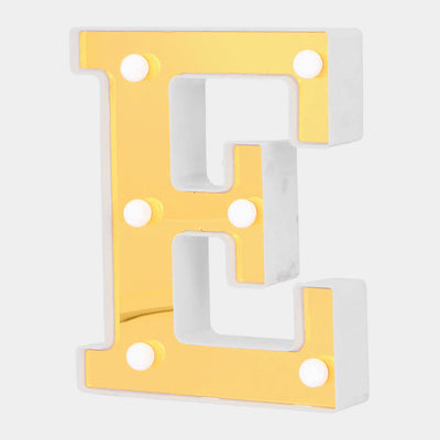 Decoration HBD LED Light Golden "E"