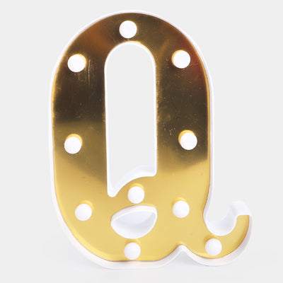 Decoration HBD LED Light Golden "Q"