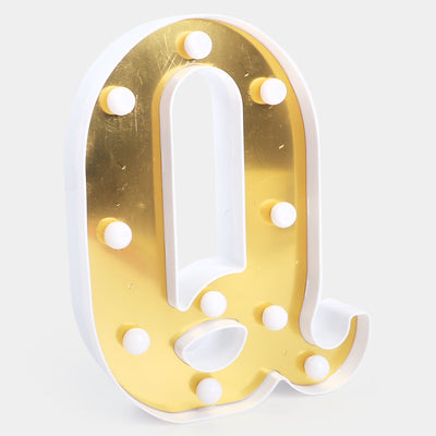 Decoration HBD LED Light Golden "Q"