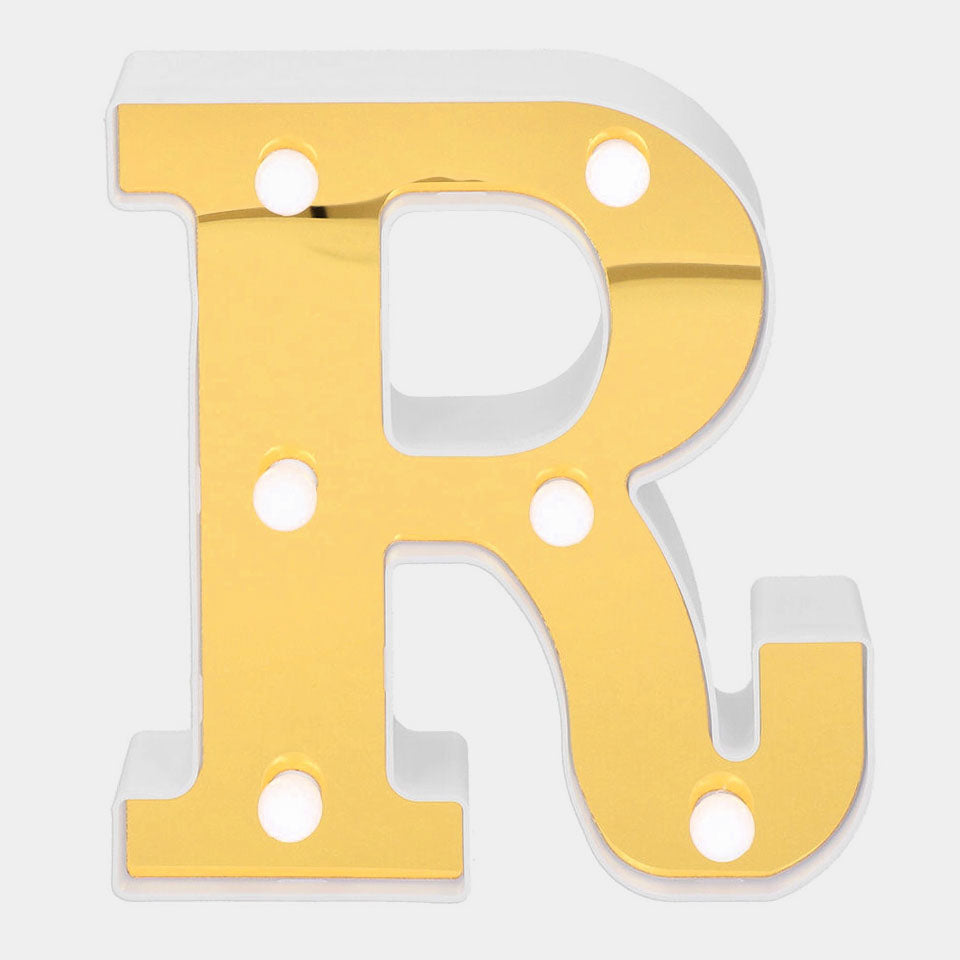 Decoration HBD LED Light Golden "R"