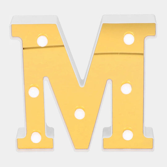 Decoration HBD LED Light Golden "M"