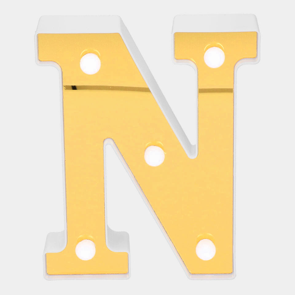 Decoration HB LED Light Golden "N"