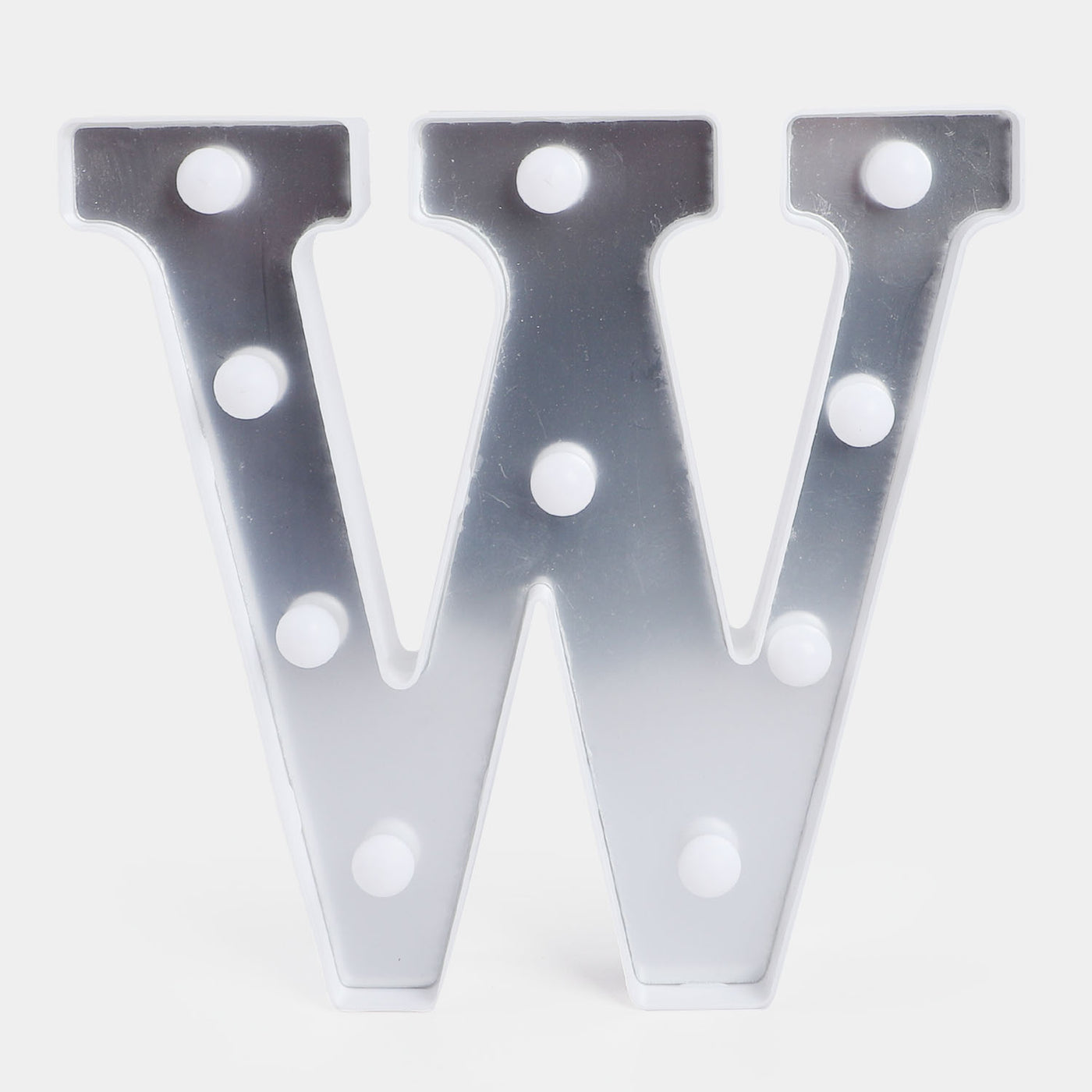 Decoration HBD LED Light Silver "W"