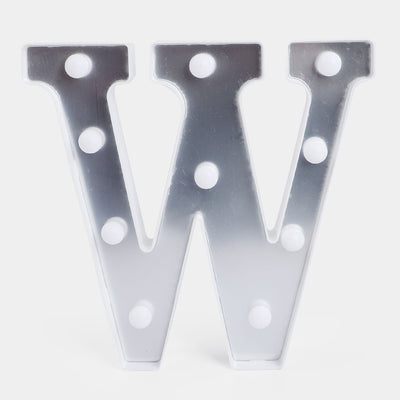 Decoration HBD LED Light Silver "W"