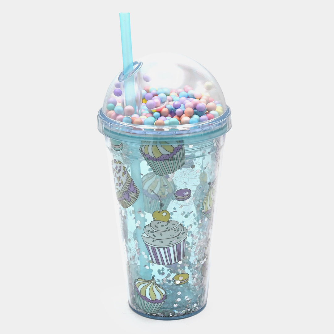 Fancy Straw Glass/Cup For Kids