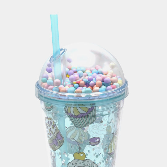 Fancy Straw Glass/Cup For Kids