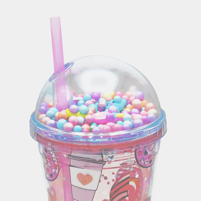 Fancy Straw Glass/Cup For Kids