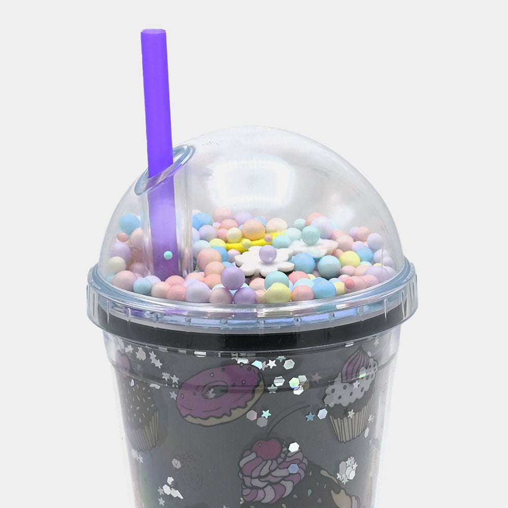 Fancy Straw Glass/Cup For Kids