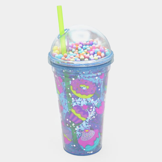 Fancy Straw Glass/Cup For Kids