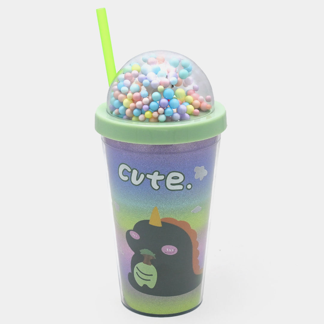 Fancy Straw Glass/Cup For Kids