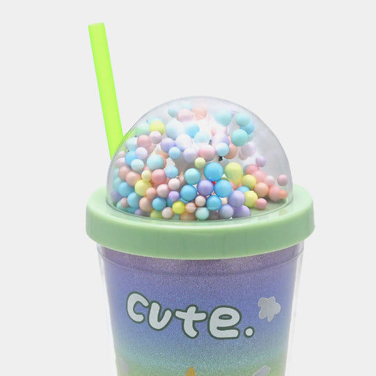 Fancy Straw Glass/Cup For Kids