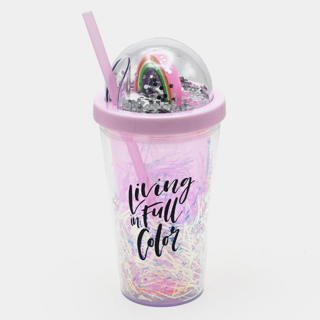 Fancy Straw Glass/Cup For Kids