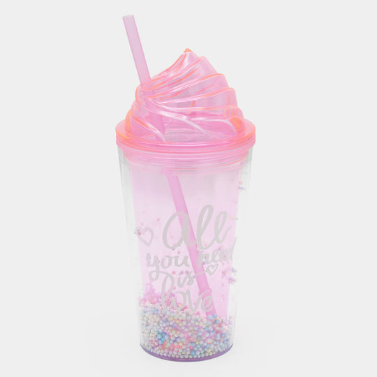 Fancy Straw Glass/Cup For Kids