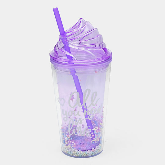 Fancy Straw Glass/Cup For Kids