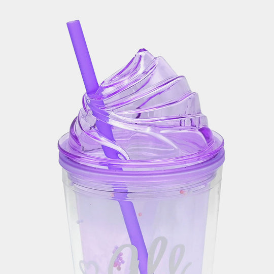 Fancy Straw Glass/Cup For Kids