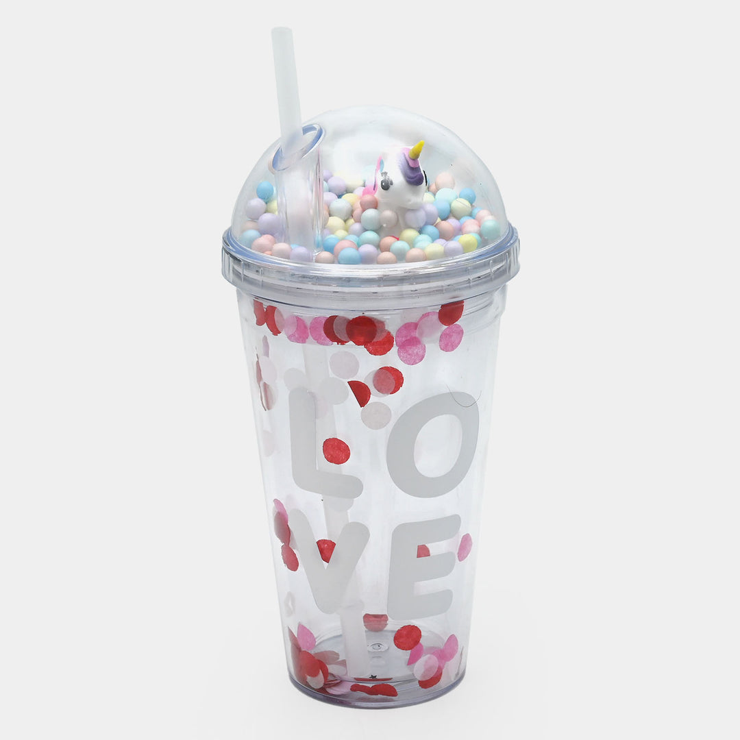 Fancy Straw Glass/Cup For Kids