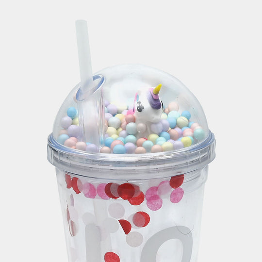 Fancy Straw Glass/Cup For Kids