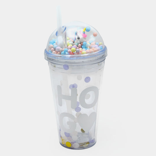 Fancy Straw Glass/Cup For Kids